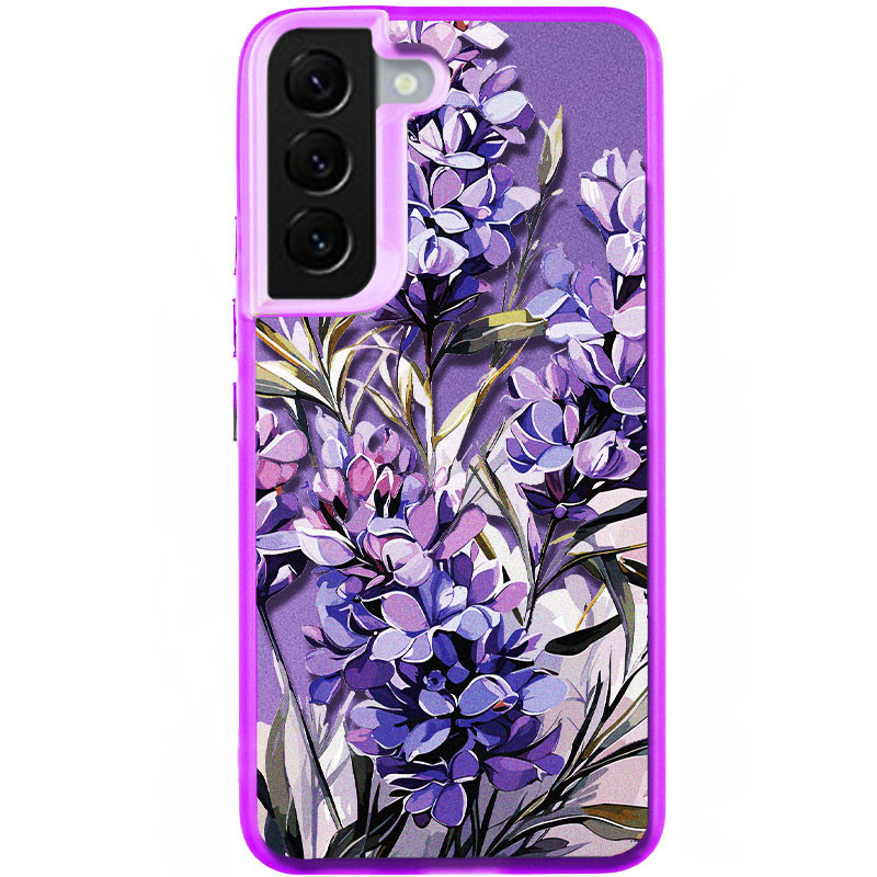 TPU+PC чехол TakiTaki Magic glow для Samsung Galaxy S22 (Lavender / Purple)