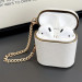 Фото Шкіряний футляр Suitcase для навушників AirPods 1/2 (White) в маназині vchehle.ua