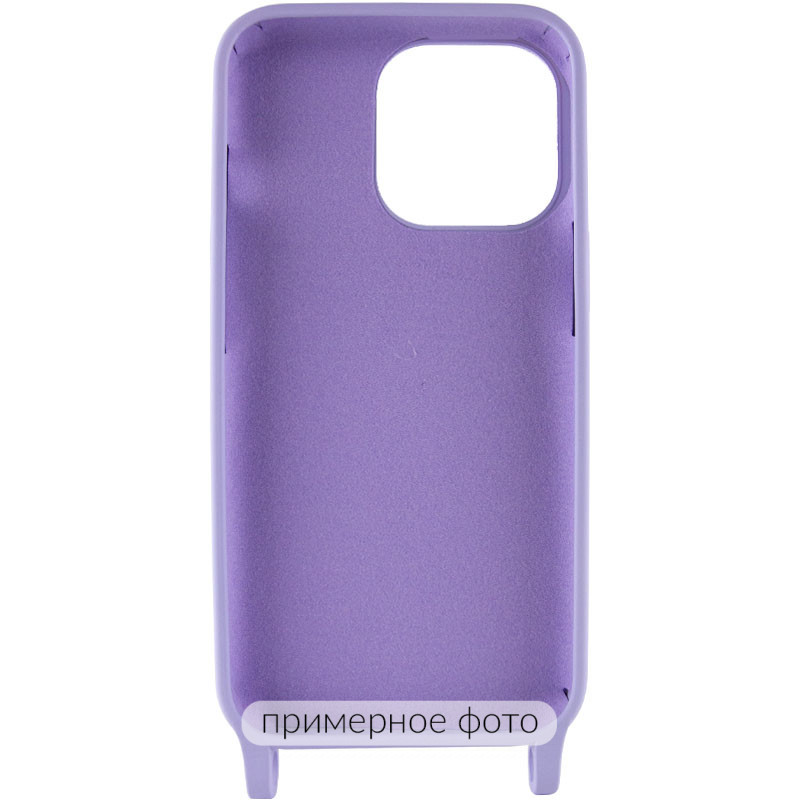 Фото Чехол Cord case Ukrainian style c длинным цветным ремешком для Apple iPhone XR (6.1") (Сиреневый) на vchehle.ua