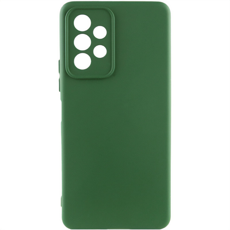 Чехол TPU GETMAN Liquid Silk Full Camera для Samsung Galaxy A33 5G (Зеленый / Dark green)