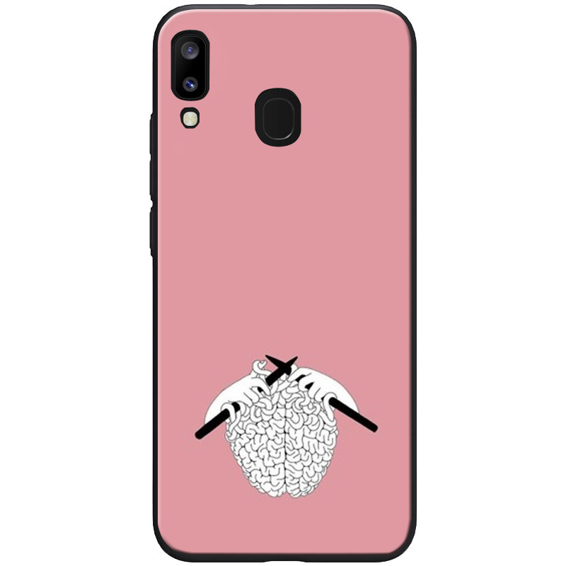 

TPU+PC чехол ForFun для Samsung Galaxy A20 A205F (Мозги / Розовый) 748282