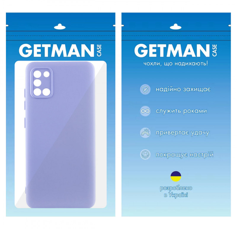 Купити Чохол TPU GETMAN Liquid Silk Full Camera на Samsung Galaxy A31 (Бузковий / Dasheen) на vchehle.ua