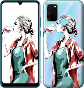 

Чохол Дівчина з келихом на Huawei Honor 9A 920053
