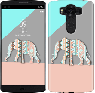 

Чехол Узорчатый слон для LG V10 H962 224689