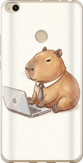 Чехол Funny Capybara CEO Working для Xiaomi Mi Max 2