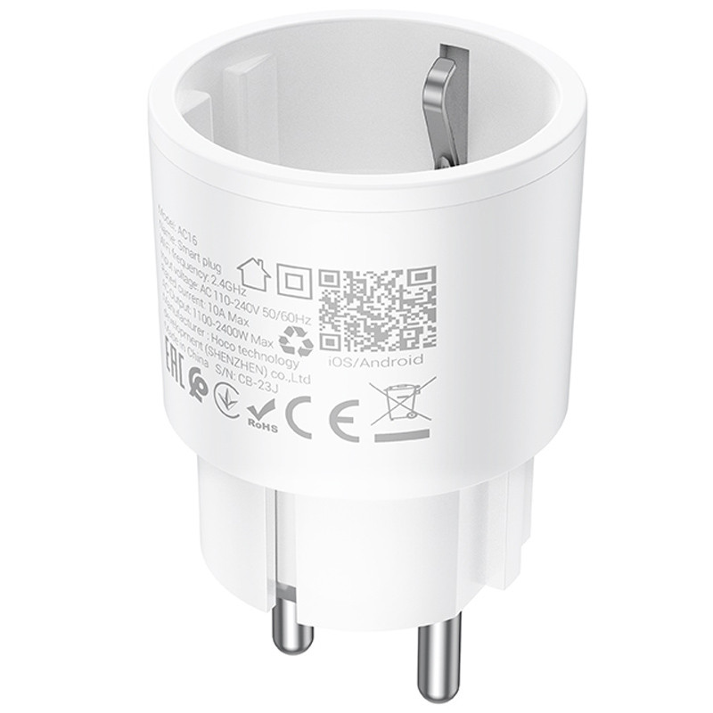 Купить Уценка СЗУ Hoco AC16 Veloz smart socket (Вскрытая упаковка / White) на vchehle.ua