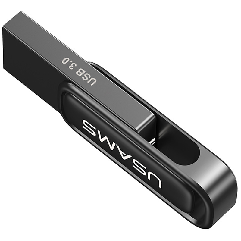 Фото Флеш накопичувач Usams US-ZB332 USB 3.0 Zinc Alloy Rotating – 64GB (Tarnish) в маназині vchehle.ua