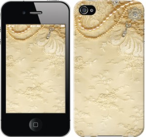 Чехол Кружевной орнамент для iPhone 4