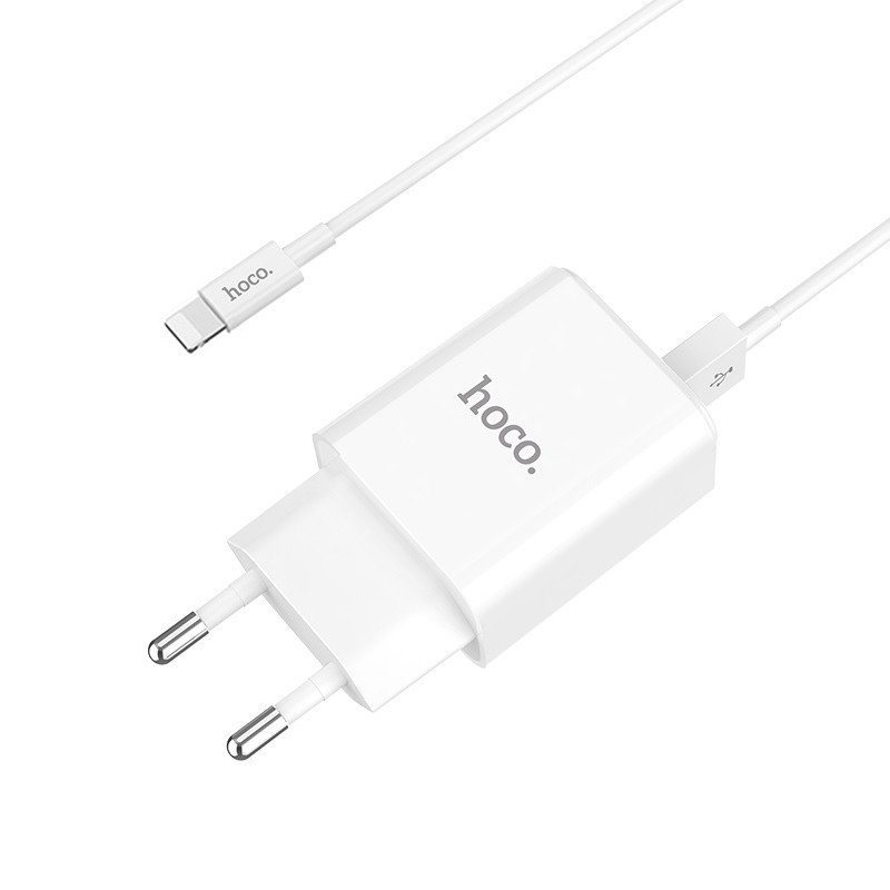 

МЗП Hoco C62A Victoria 2.1A 2USB + cable Lightning (white) 860443