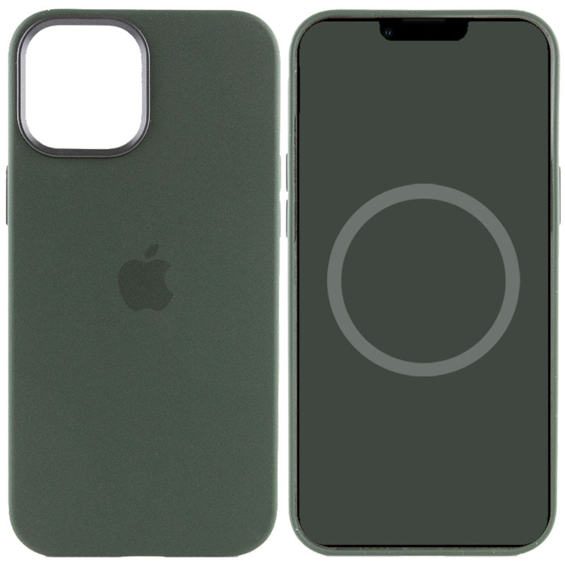 Уценка Чехол Silicone case (AAA) with Magsafe and Animation для Apple iPhone 12 Pro Max (6.7") (Дефект упаковки / Зеленый / Cyprus Green)