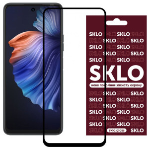 Захисне скло SKLO 3D (full glue) на TECNO Spark 8 Pro