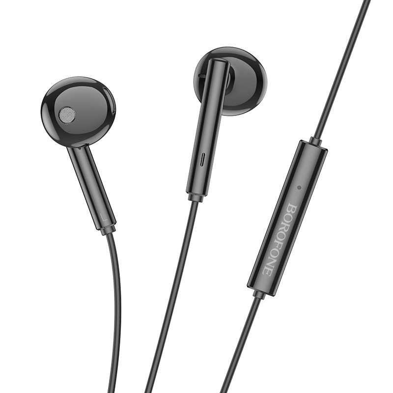 Фото Навушники Borofone BM82 Art music wire control (3.5mm/1.2m) (Black) на vchehle.ua