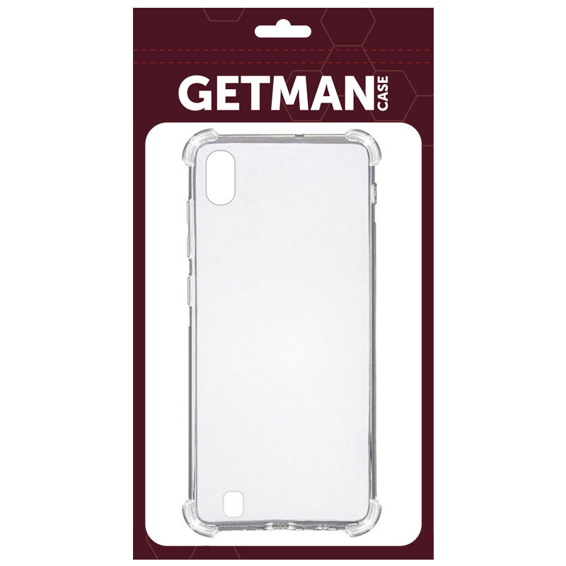 Фото TPU чехол GETMAN Ease logo усиленные углы для Samsung Galaxy A10 (A105F) (Бесцветный (прозрачный)) на vchehle.ua