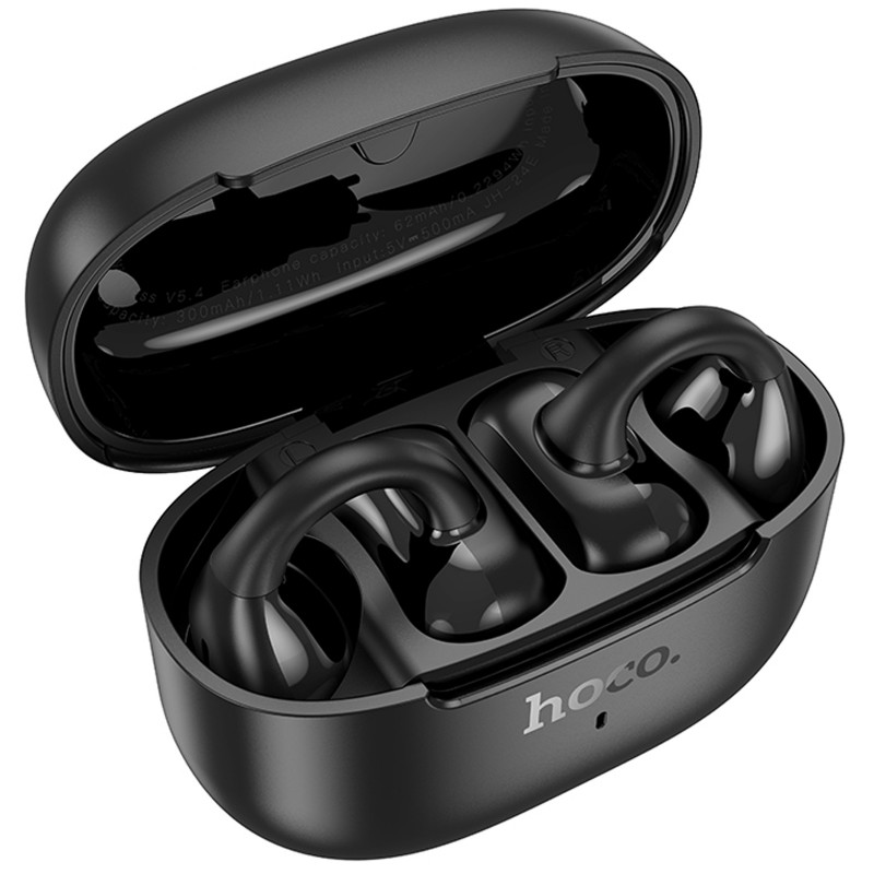 Фото Бездротові TWS навушники Hoco EA9 Clear sound clip-on (Black) на vchehle.ua