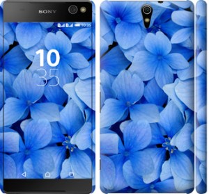 Чехол Синие цветы для Sony Xperia C5 Ultra Dual E5533