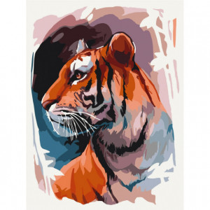 Картина за номерами "Тигр" Bambi 11669-NN 30х40 см (Різні кольори)