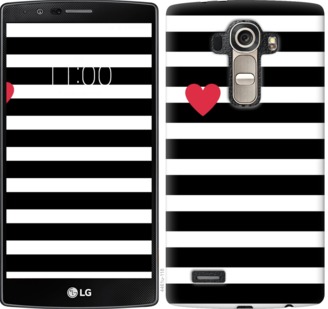 

Чехол Черно-белые полосы для LG G4 H815 751865