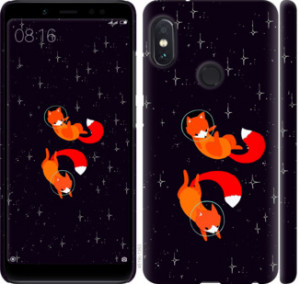 Чехол Лисички в космосе для Xiaomi Redmi Note 5 (DC)