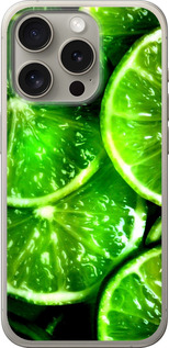 Чехол Зелёные дольки лимона для iPhone 15 Pro