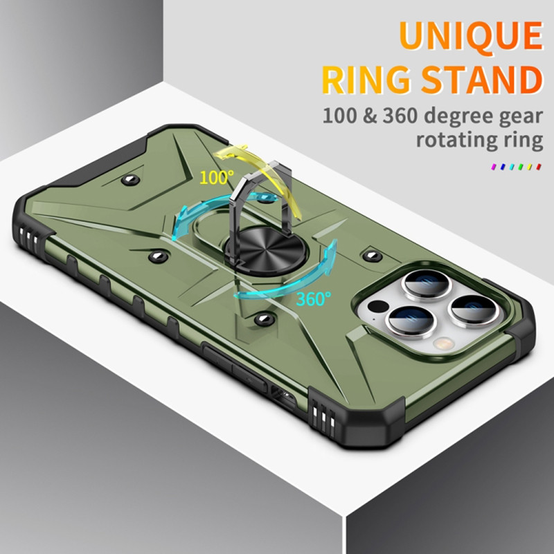 Фото Ударопрочный чехол Pathfinder Ring для Apple iPhone 14 Pro Max (6.7") (Зеленый / Army Green) в магазине vchehle.ua