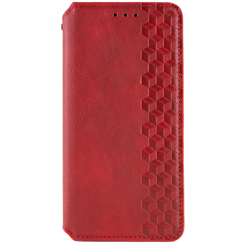 Кожаный чехол-книжка GETMAN Cubic (PU) для Oppo A78 4G (Красный)
