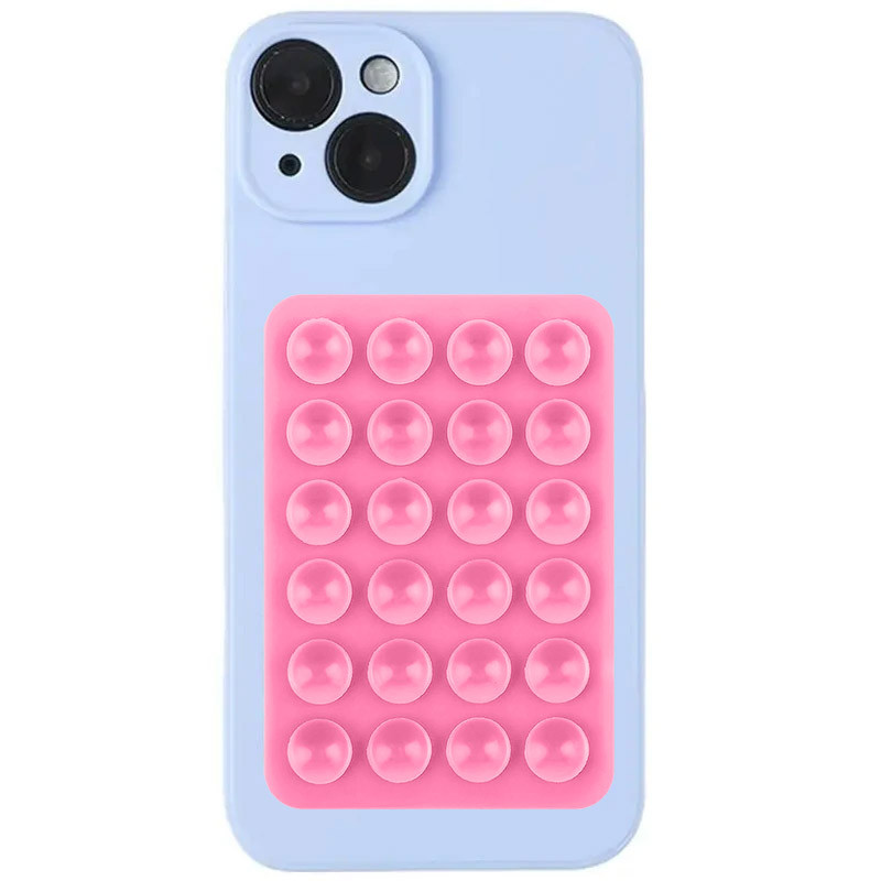 Фото Тримач-присоска для телефону Double Side Silicone 80*55мм (Pink) на vchehle.ua