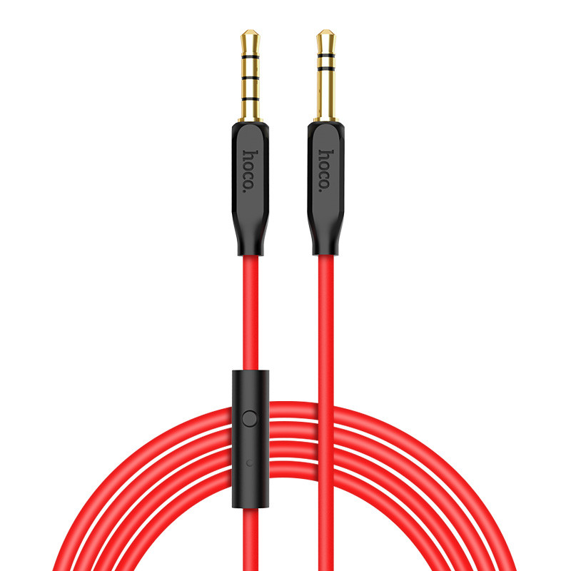 Аудио кабель Aux Hoco UPA12 With Mic (1m) (Черный) в магазине vchehle.ua