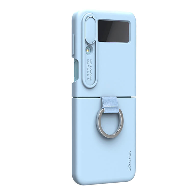 Фото Силіконова накладка Nillkin Camshield Silky на Samsung Galaxy Z Flip4 (Haze Blue) на vchehle.ua