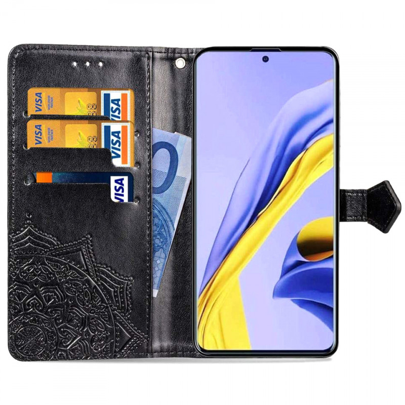 Кожаный чехол (книжка) Art Case с визитницей для Samsung Galaxy A71 (Черный) в магазине vchehle.ua