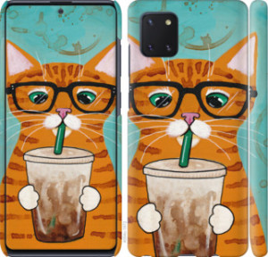 Чехол Зеленоглазый кот в очках для Samsung Galaxy Note 10 Lite