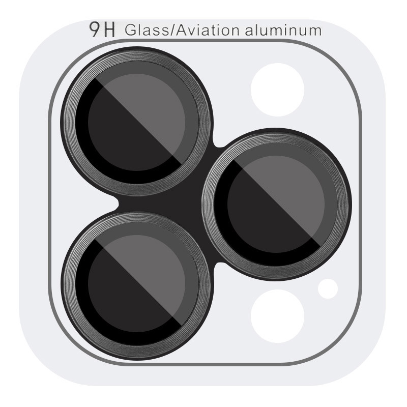 Захисне скло Metal Classic на камеру (в упак.) на Apple iPhone 13 Pro / 13 Pro Max (Темно-Сірий / Graphite)
