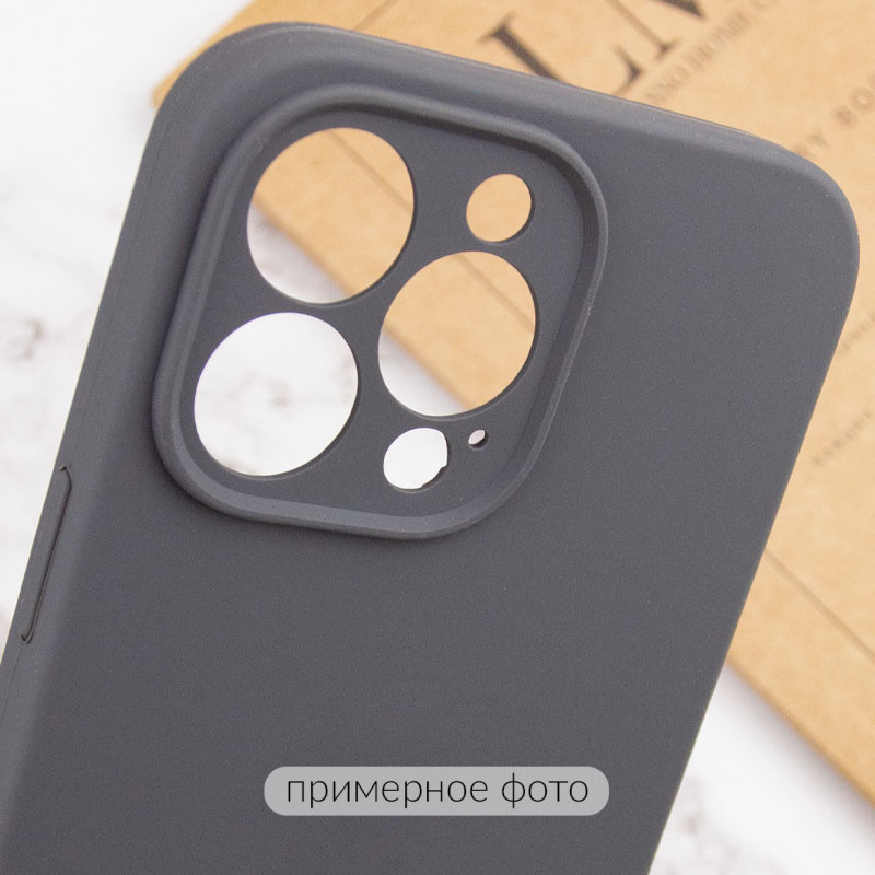 Чехол Silicone Case Full Camera Protective (AA) NO LOGO для Apple iPhone 16 (6.1") (Серый / Dark Gray) в магазине vchehle.ua