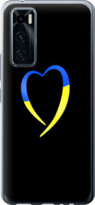 Чехол Жёлто-голубое сердце для Vivo V20 SE
