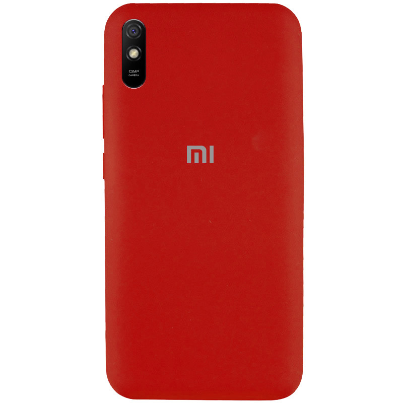 Чохол Silicone Cover Full Protective (AA) на Xiaomi Redmi 9A (Червоний / Dark Red)