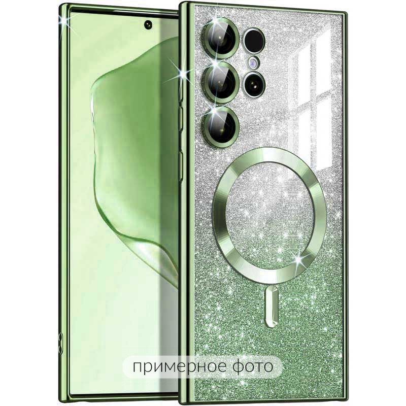 TPU чехол Delight case with Magnetic Safe с защитными линзами на камеру для Samsung Galaxy S21 FE (Зеленый / Green)