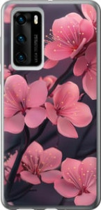 Чохол Пурпурна сакура на Huawei P40