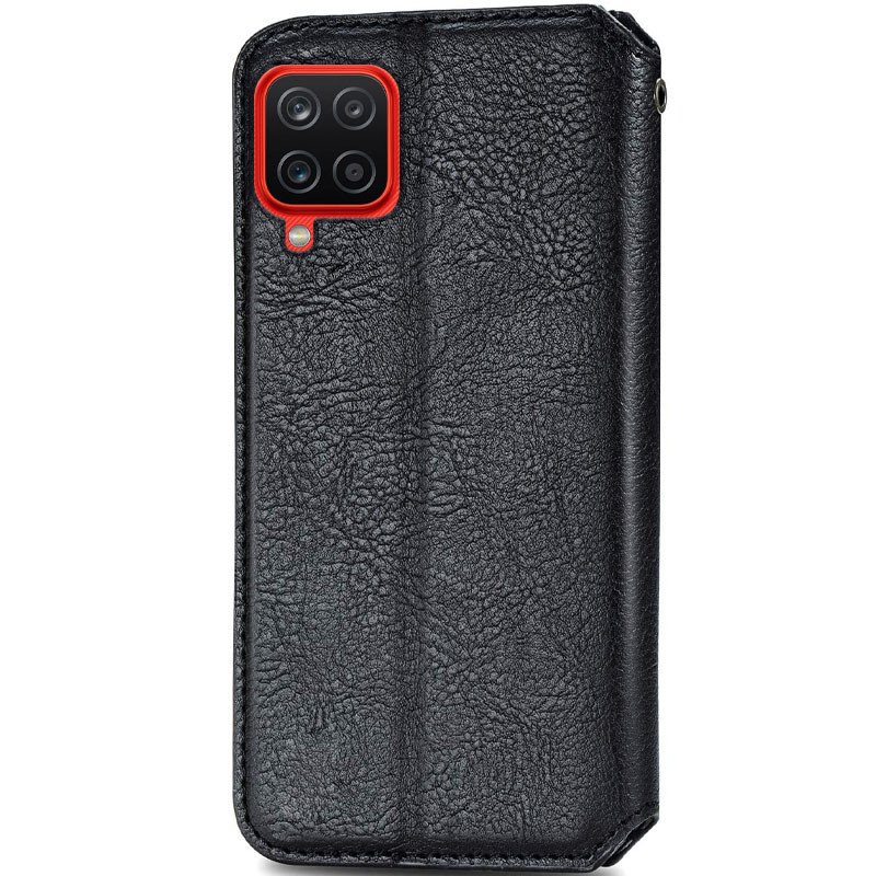 Фото Шкіряний чохол книжка GETMAN Cubic (PU) на Samsung Galaxy A12 / M12 (Чорний) на vchehle.ua