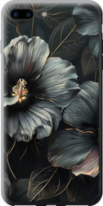 Чехол Черные цветы для iPhone 8 Plus