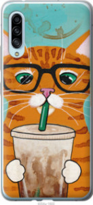 Чехол Зеленоглазый кот в очках для Samsung Galaxy A90 5G