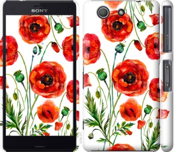 

Чехол Нарисованные маки для Sony Xperia Z3 Compact D5803 744000