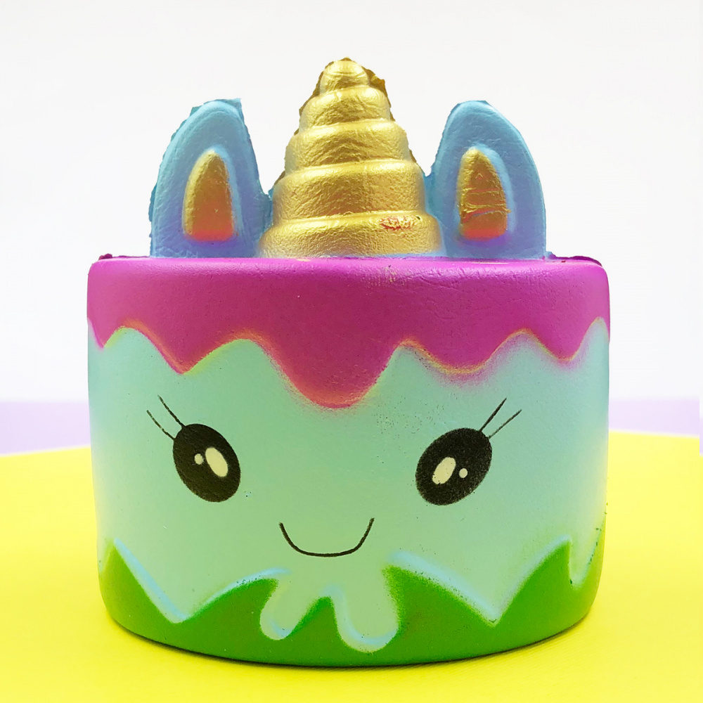 Squishy antistress Cake Unicorn (Синий)