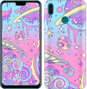 Чехол Розовая галактика для Huawei Y9 2019
