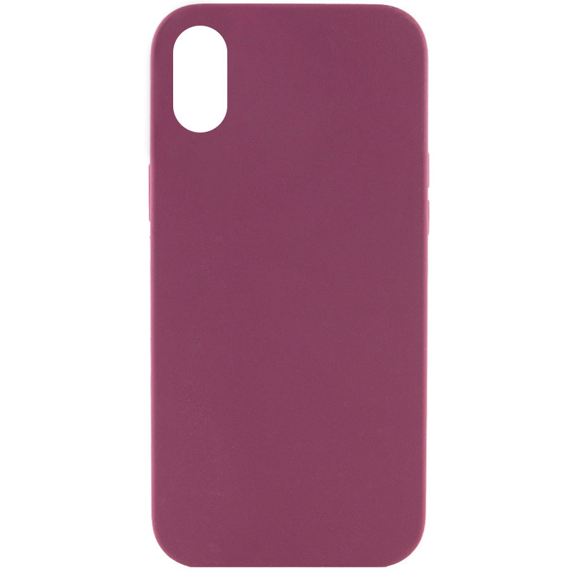 Чехол Silicone Case Full Protective (AA) NO LOGO для Apple iPhone XR (6.1") (Бордовый / Plum)
