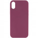 Чехол Silicone Case Full Protective (AA) NO LOGO для Apple iPhone XR (6.1") (Бордовый / Plum)