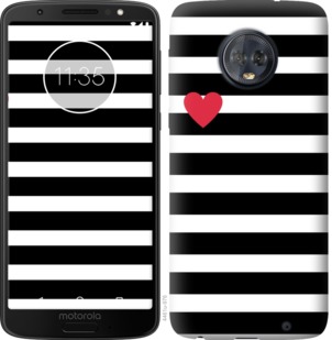 

Чехол Черно-белые полосы для Motorola Moto G6 Plus 765123