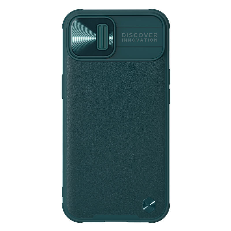 Купити Шкіряна накладка Nillkin Camshield Leather (шторка на камеру) на Apple iPhone 13 (6.1") (Зелений / Green) на vchehle.ua