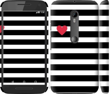 

Чехол Черно-белые полосы для Motorola Moto G3 752136