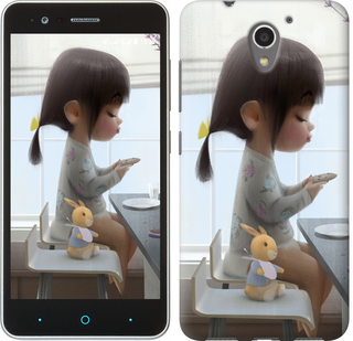 

Чехол Милая девочка с зайчиком для ZTE A510 636849