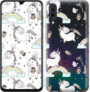 

Чехол Единорог и кофе для Samsung Galaxy A70 2019 A705F 840633
