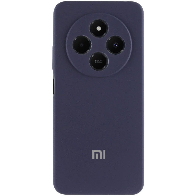 Чохол Silicone Cover Lakshmi Full Camera (AA) with logo на Xiaomi Redmi 14C / Poco C75 (Синій / Midnight blue)
